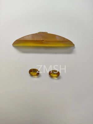 Altın yapay safir ham değerli taş mücevher için Mohs sertlik ölçeği 9 kristal