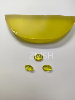 Altın yapay safir ham değerli taş mücevher için Mohs sertlik ölçeği 9 kristal