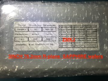 3 İnç R ekseni 76.2mm Al2O3 Safir Kristal Gofretler Özel Safir Cam SSP 0.43mm