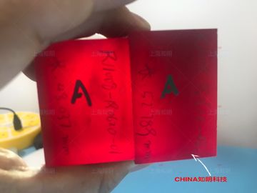 Lazer Cihaz İçin Kırmızı Renkli Titanyum Katkılı Safir Katkılı Safir Tek Kristal Lens