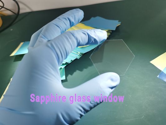 Poligon 100um Kalınlık Safir Optik Pencere Gofreti Kimyasal Direnç