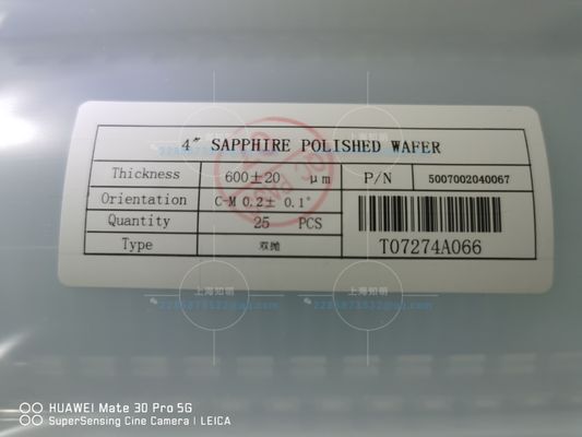 4Inch Prime Grade DSP SSP 0.5mm Al2O3 Led Safir Yüzey safir gofretler