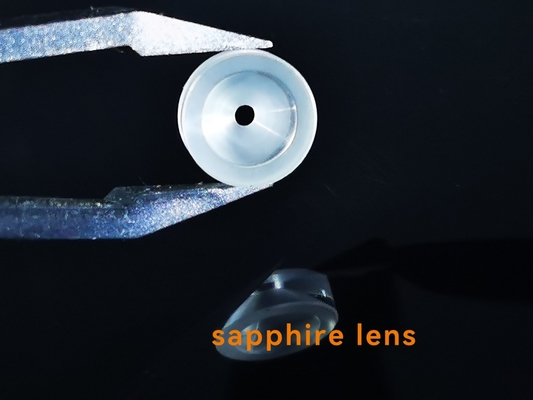 Fan Şeklinde Cilalı / Cilasız Safir Lens Gözlük Al2O3 Tek Kristal