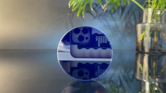 Değerli Taş Kristal Takı Mavi Safir Cam Pencereler Mercek Saat Kılıfı
