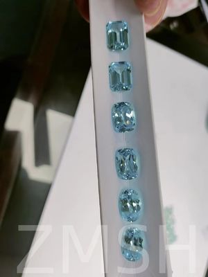 Gökyüzü Mavi Yapay Sapphire Row Kristal Gem Açık Mavi Dekorasyon için Mücevher