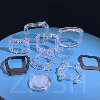 Yapay Büyütme Doped Renk Sapphire AL2O3 Saat Kutusu Şeffaf Mavi Rubin
