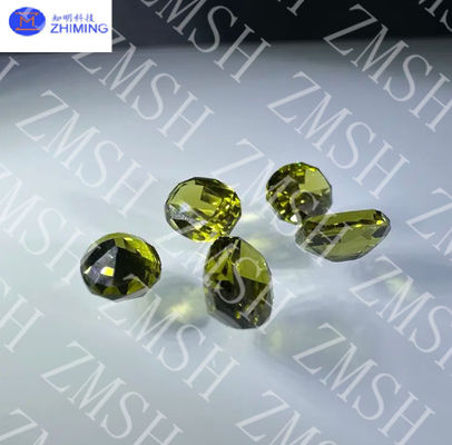 Zeytinyağı yeşil safir kaba değerli taş Sentetik 99.999% Al2O3 sertliği Mohs 9.0