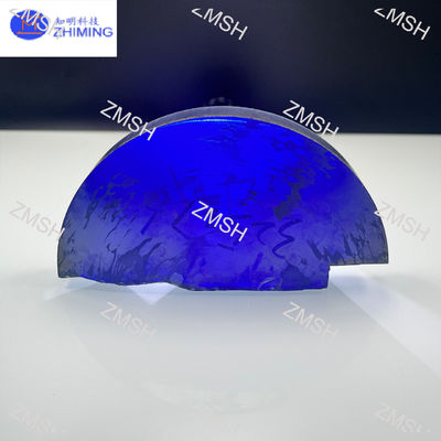 Moissanite Ham Gem Stone Royal Blue Sentetik SiC Monokristal Mohs Sertliği 9.25 Mücevherlik için ham malzemeler
