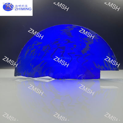 Moissanite Ham Gem Stone Royal Blue Sentetik SiC Monokristal Mohs Sertliği 9.25 Mücevherlik için ham malzemeler