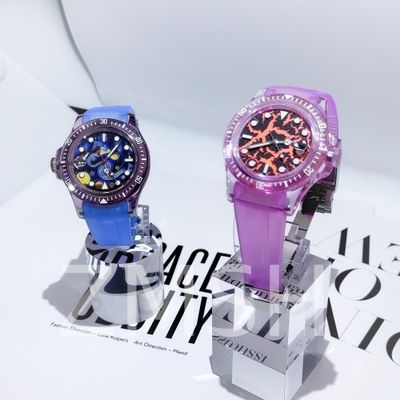 Laboratuvarda yetiştirilen Sakura Pembe Sapphire Saat Kutusu Lüks Çizik Direnci