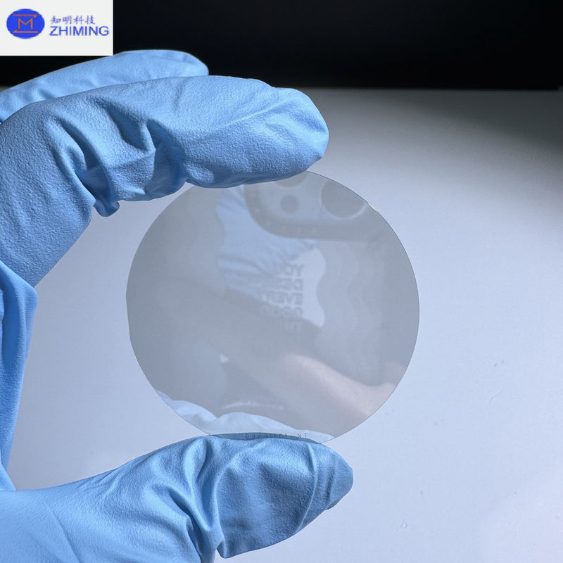 Silikon Karbid Wafer Özel Boyut Yarı yalıtımlı SiC Waferleri Neredeyse Renksiz Şeffaf Yüksek Basınç Direnci