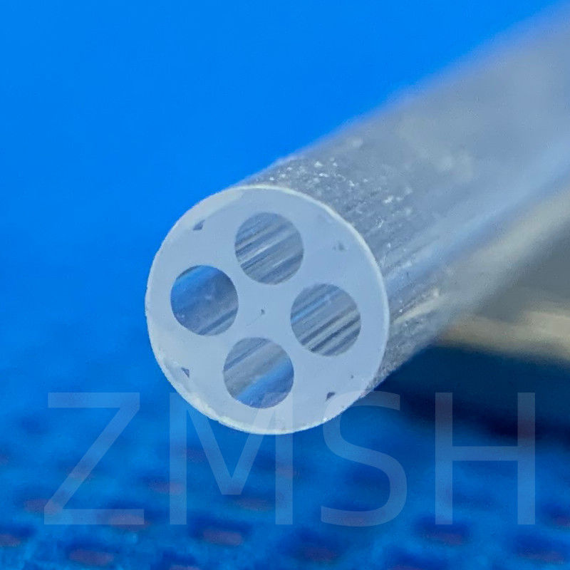 Optik Erimiş Kuvars Tüp SiO2 Kristal Cam Özel Şeffaf Her iki ucu da Açık Bir ucu da Kapalı