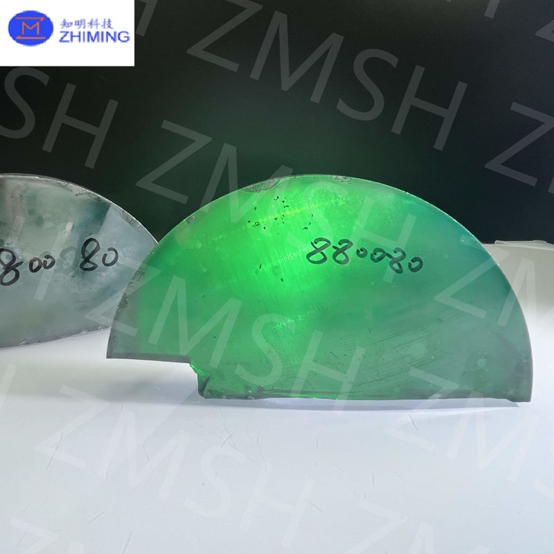 Zümrüt yeşil Moissanite SiC Tek Kristal Mohs sertliği 9.25 Mücevherlik için Moissanite hammaddesi