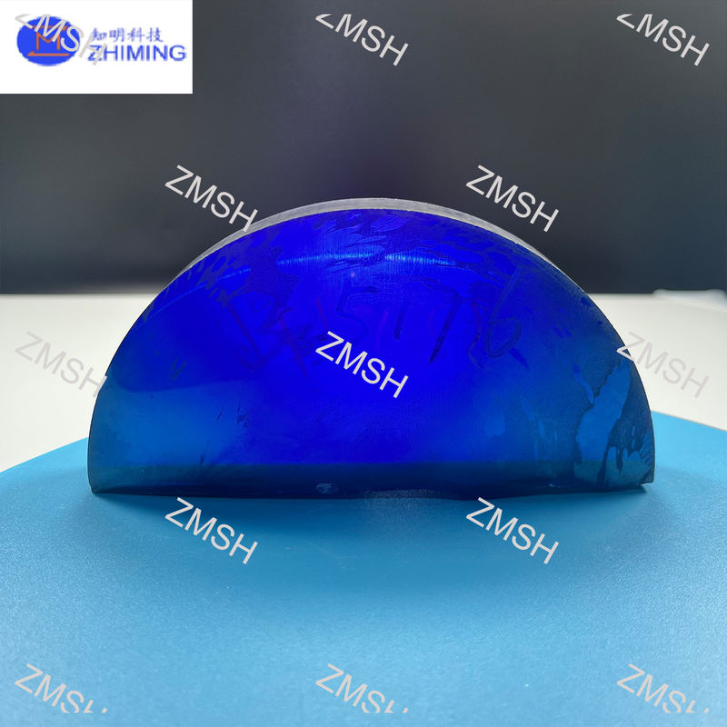 Moissanite Ham Gem Stone Royal Blue Sentetik SiC Monokristal Mohs Sertliği 9.25 Mücevherlik için ham malzemeler