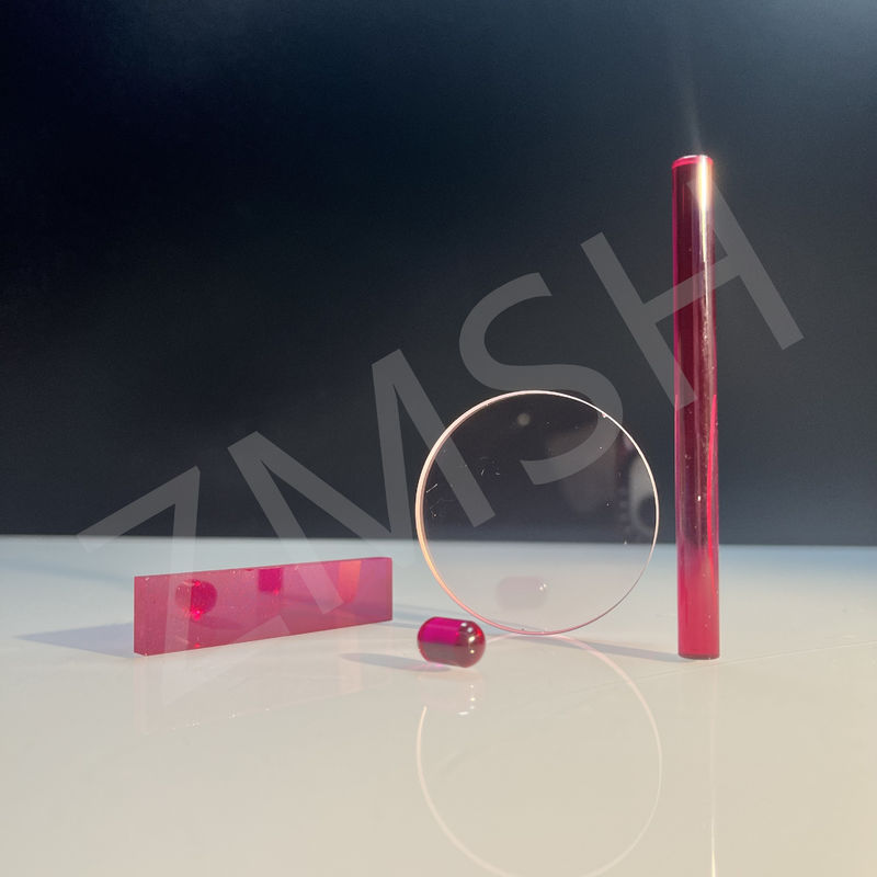 Cr Al2O3 Ruby Rod Sapphire Laser Tek Kristal Optik Çubuk Özel Boyutlu Güvenlik Paketi