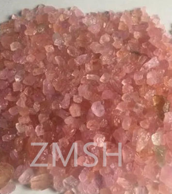 Şeftali pembe Mohs Sertliği 9 ile sentetik ham mücevher taşı Mücevher için özelleştirme