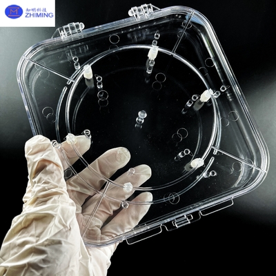 İyi fiyat Ayarlanabilir Wafer Kutusu Yarım iletken koruması için Şeffaf PC Wafer Taşıyıcı çevrimiçi