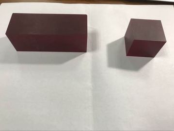 İyi fiyat 36x36x60mmt Kırmızı Lazer Safir Kristal Cr3 + Katkılı Cr Al2O3 Blok Özelleştirilmiş Boyutu çevrimiçi